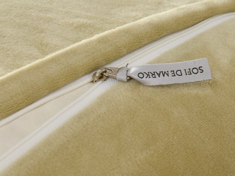Комплект с велюровым одеялом Энрике олива 1,5 сп.