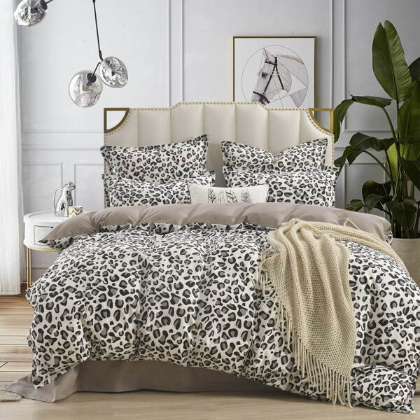 Постельное белье сатин Sofi De Marko Табио бел, 2,0 сп.